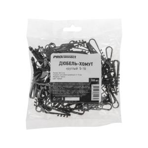Дюбель-хомут нейлоновый 5-10мм, круглый, черный (100 шт/уп) PROconnect